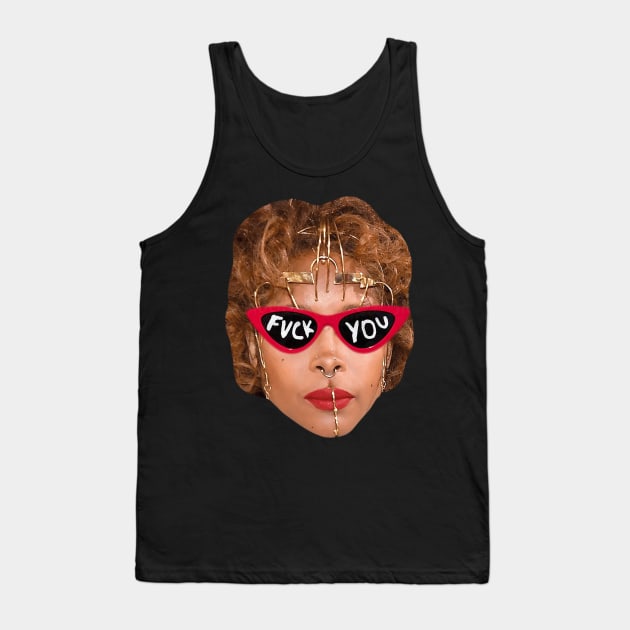 Erykah Badu f*ck Style Glasses Trand Tank Top by Dis-WayPorartgallery